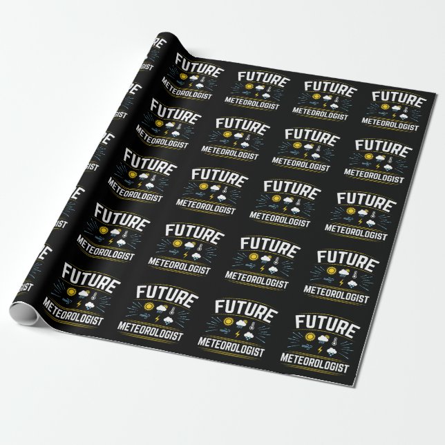 Future Meteorologist Meteorology Student Weather  Wrapping Paper (Unrolled)