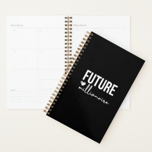 'Future Millionaire' Ambition Black & White  Planner