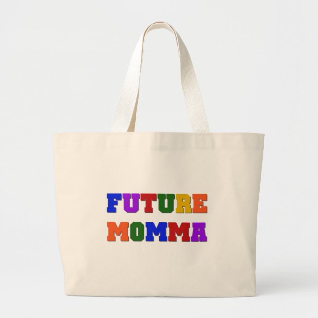 Future Momma Tshirts and Gifts Large Tote Bag (Front)