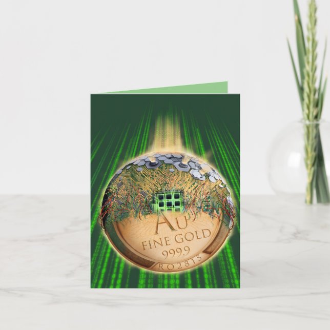 Future Money - Cryptocurrency, digital money Note Card (Front)