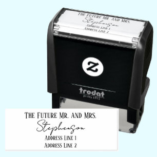 Future Mr and Mrs Custom Name Return Address Self-inking Stamp