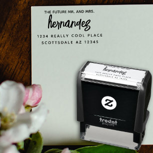 Future Mr and Mrs Custom Wedding Return Address Self-inking Stamp
