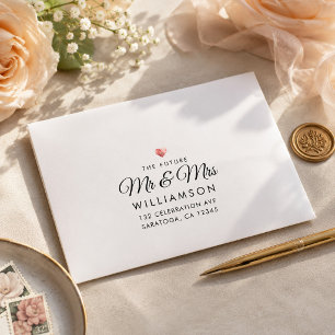 Future Mr and Mrs Rose Gold Wedding RSVP Envelope