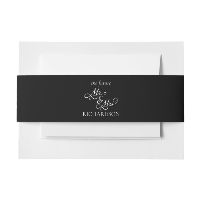 Future Mr and Mrs Wedding  Invitation Belly Band (Front Example)