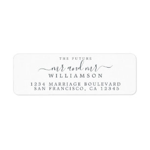 Future Mr Mr 2 Grooms Wedding Return Address Label