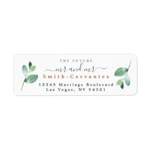 Future Mr Mr 2 Grooms Wedding Return Address Label