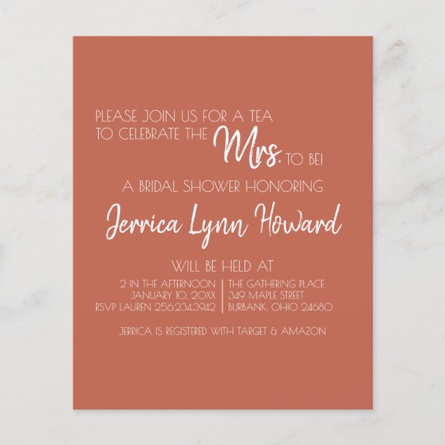 Future Mr. & Mrs. Bridal Shower Flyer (Front)