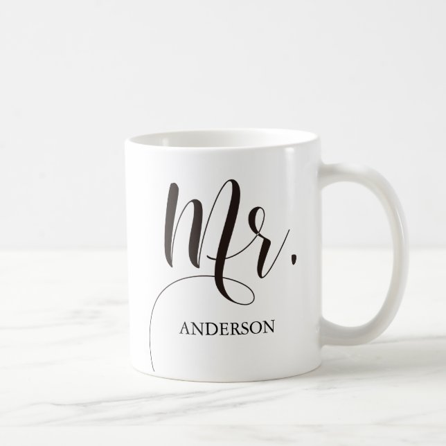 Future Mr. Mrs.Calligraphy Personalised Coffee Mug (Right)