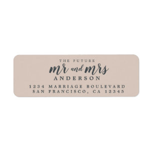 Future Mr Mrs Pastel Purple Wedding Return Address Label