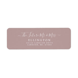 Future Mr & Mrs Rose Wedding Return Address Label