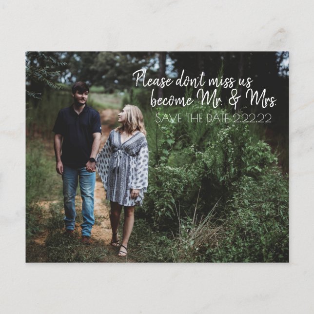 Future Mr. & Mrs. Save The Date Budget Flyer (Front)