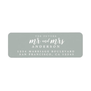Future Mr Mrs Storm Grey Wedding Return Address Return Address Label