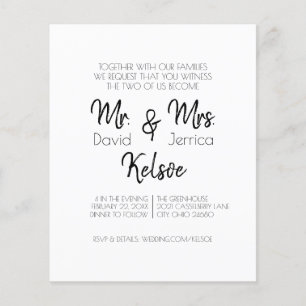 Future Mr. & Mrs. Wedding Invitation Flyer