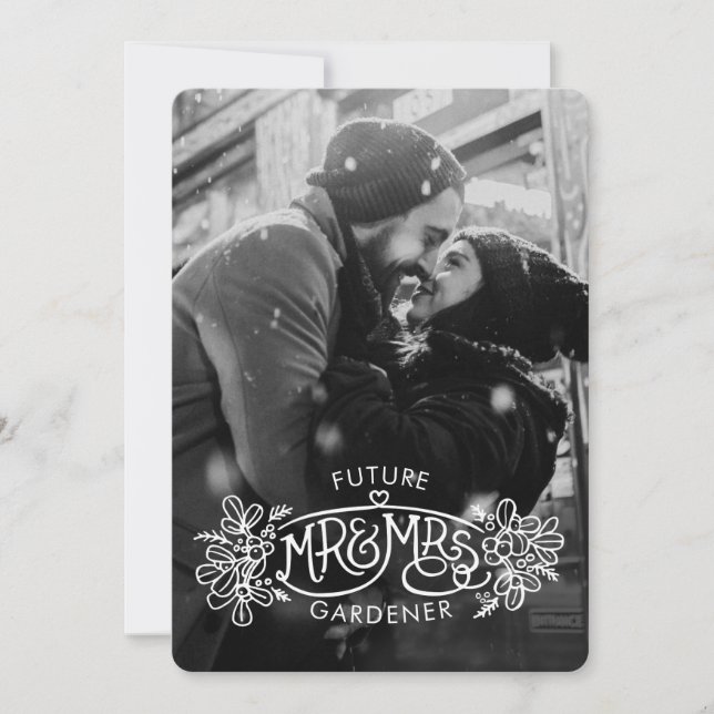 Future Mr & Mrs winter engagement invites (Front)
