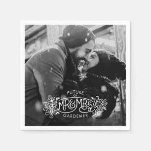 Future Mr & Mrs winter engagement Napkin