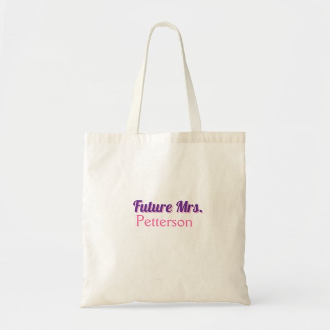 Future Mrs add namebride wedding bachelorette part Tote Bag (Front)