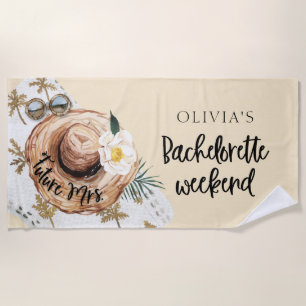 Future Mrs. Bachelorette Weekend Tropical Beach Towel