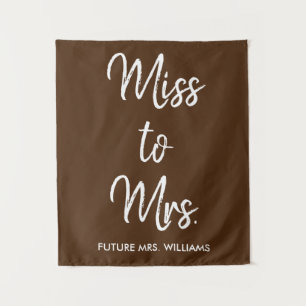 Future Mrs Backdrop Chocolate Bridal Shower Photo Tapestry