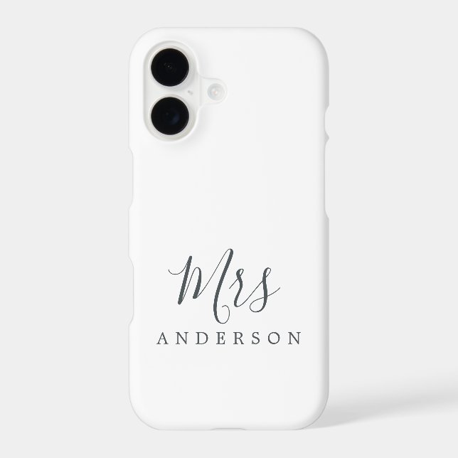 Future Mrs Black White Chic Script Bride (Back)