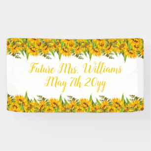 Future Mrs Boho Sunflowers Bridal Shower Table  Banner