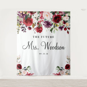 Future Mrs Bridal Shower Backdrop Photo Booth Tapestry