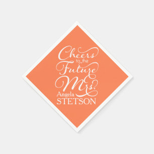 Future Mrs Bridal Shower   Coral Napkin