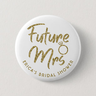 Future mrs bridal shower pin gold