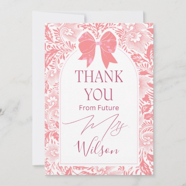 Future mrs bridal shower thank you card (Front)