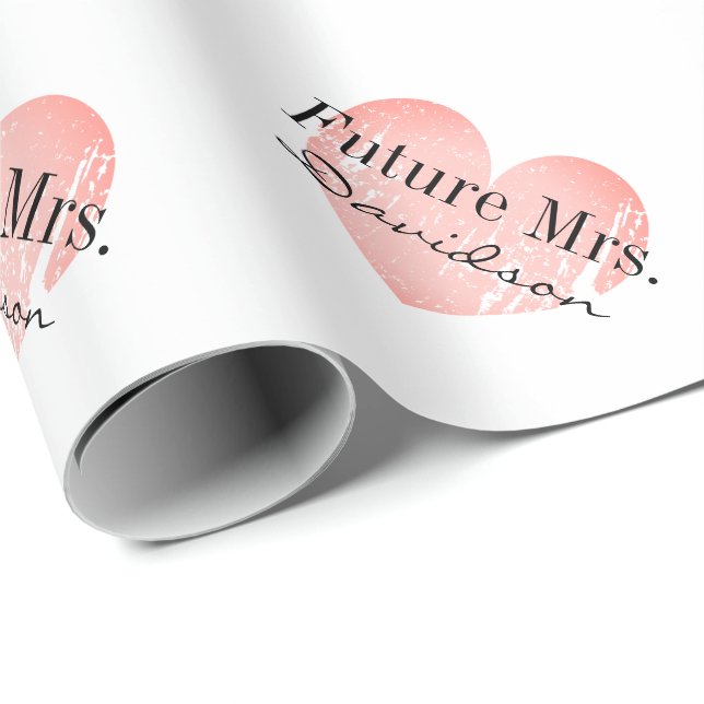 Future Mrs bridal shower wrapping paper for bride  (Roll Corner)