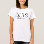 Future Mrs. Bride Bridal Party T-Shirt<br><div class="desc">Personalise the custom text  above. You can find additional coordinating items in our "For The Future Mrs." collection.</div>