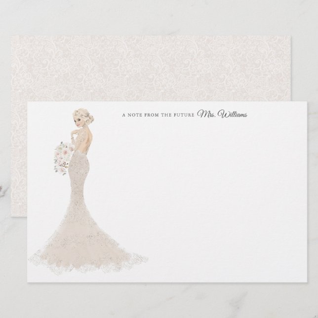 Future Mrs Bride Thank You Stationery (Front/Back)