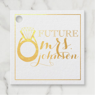 Future MRS Bride to Be Bridal Shower Wedding Ring Favour Tags