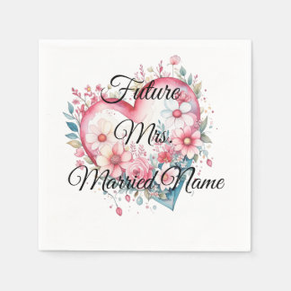 Future Mrs. Bride-to-be engagement Napkin