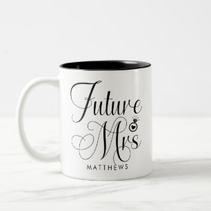 Future Mrs Calligraphy Personalised Coffee Mug 