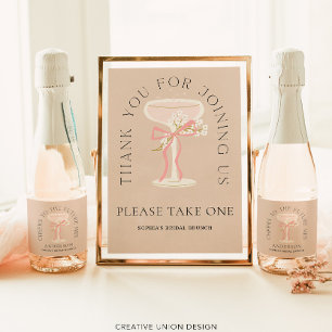 Future Mrs. Champagne Labels Bridal Shower Favours Flyer