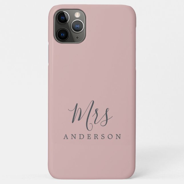 Future Mrs Chic Script Bride Silver Pink Case-Mate iPhone Case (Back)
