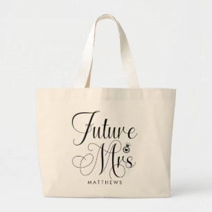 Future Mrs. Custom Name Wedding  Tote Bag