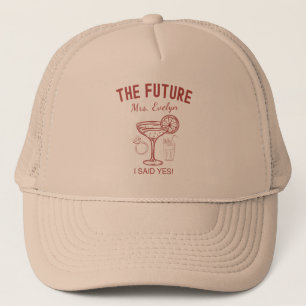 Future Mrs Engagement Custom Name Bride To Be Trucker Hat