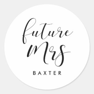 Future Mrs Future Bride Classic Round Sticker