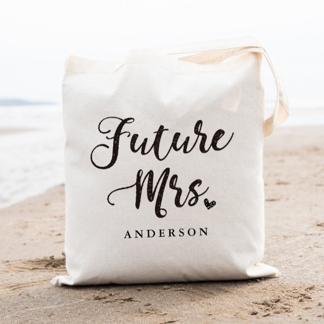 Future Mrs. gold hand lettering Tote Bag (Creator Uploaded)