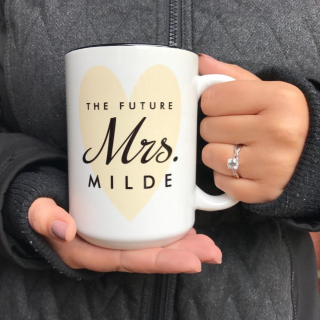 Future Mrs. Heart Two-Tone Coffee Mug (Creator Uploaded)