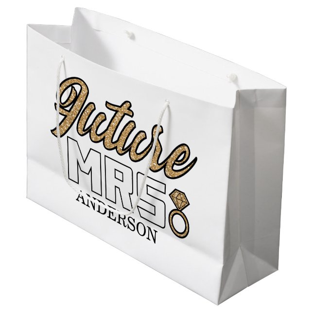 Future Mrs. Large Gift Bag (Front Angled)