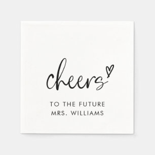Future Mrs Modern Bridal Shower Napkin