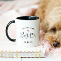 Future Mrs Personalised Black Script Name Wedding