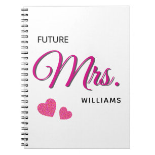 Future Mrs Personalised Wedding Design  Notebook
