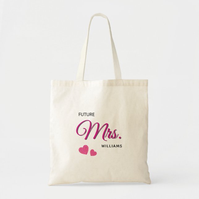 Future Mrs Personalised Wedding Design  Tote Bag (Front)