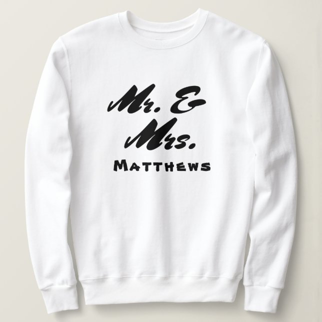Future Mrs, pink hearts & Script Custom  T-Shirt Sweatshirt (Design Front)