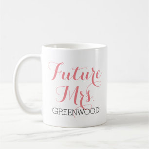 Future Mrs. Pink Script Coffee Mug