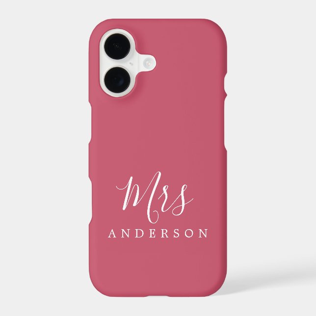 Future Mrs Pink White Chic Script Bride (Back)
