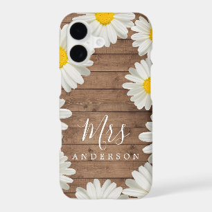 Future Mrs Pretty Daisies White Floral Rustic Wood